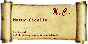 Mazur Cicelle névjegykártya